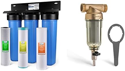 Ispring Sistema de filtro de água inteira com sedimentos, KDF e filtros de água de carbono, sistema de filtração de água inteira
