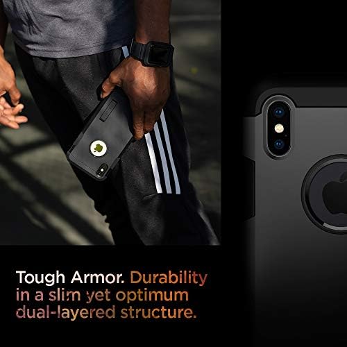 Armadura resistente da Spigen projetada para iPhone XS Max Case - Black