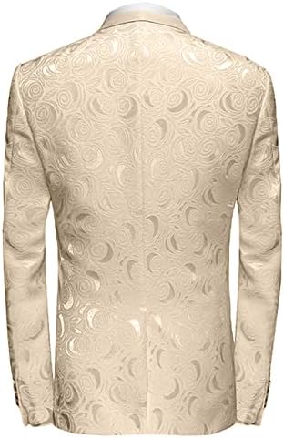 Wemaliyzd masculino de 3 peças do Jacquard Terno de casamento Classic Fit Blazer Vest calças