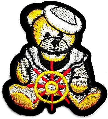 Kleenplus 3pcs. Urso adesivo adesivo pequeno urso condução cartoon bordado ferro em tecido apliques diy costura artesanato