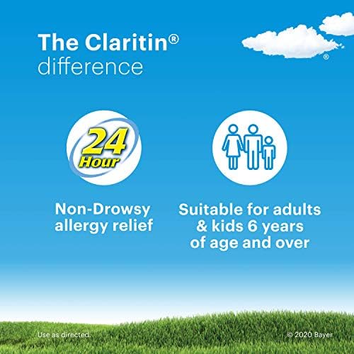 Claritin 24 horas não sonolento de 10 mg de alergia comprimidos, 70 ea