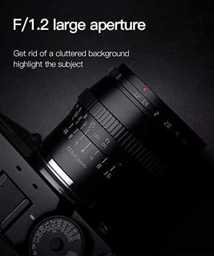 Ttartisan 50mm F1.2 Manual APS-C Foco de grande lente de abertura compatível com fuji fujifilm x xf montagem preta x-a10 x-t3 x-t4