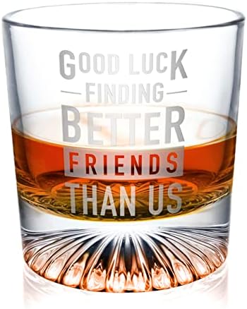 Boa sorte em encontrar amigos melhores do que nós - Whisky Rocks Glass - Funny Farewell Prese