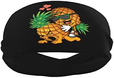 De cabeça para baixo Pineapple Sports Bandas para a cabeça Wicking Sports de cabeça para a cabeça feminina Mulheres