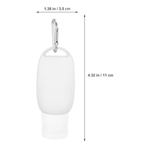 Besportble 10pcs Travel Plastic Clear Keychain Garrafas portáteis Squeeze garrafas pequenas com recipientes vazios de tampa