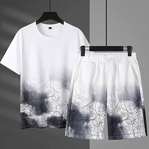 Camiseta de manga curta do verão masculino de Leige Men tamanhas curtas de duas peças