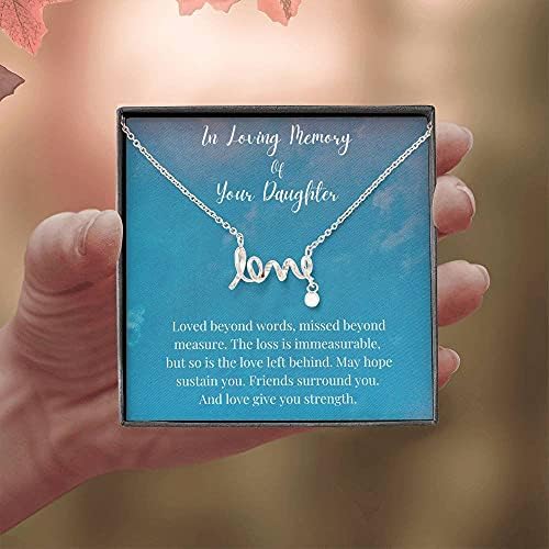 Jóias de cartão de mensagem, colar artesanal- colar de amor personalizado, em memória amorosa de sua filha, presentes memoriais para