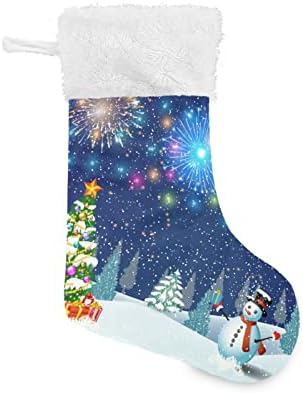 Jstel Snowman Christmas Meking Decoração de ornamentos pendurados, lareira pendurada meias de natal decoração