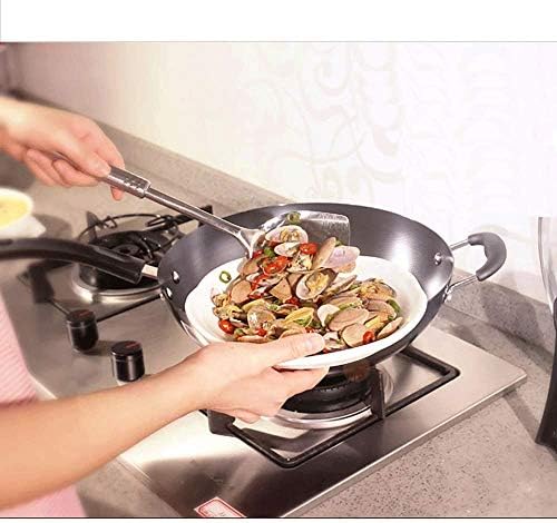 Gydcg panela de ferro antiquado em casa não revestida para wok grande com fogão a gás de indução especial wok