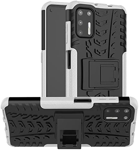 Ezsky Phone Protective Case Protective Case Compatível com Moto G9 Plus, TPU + PC Caso Robagem de Bumper Hybrid de TPU +