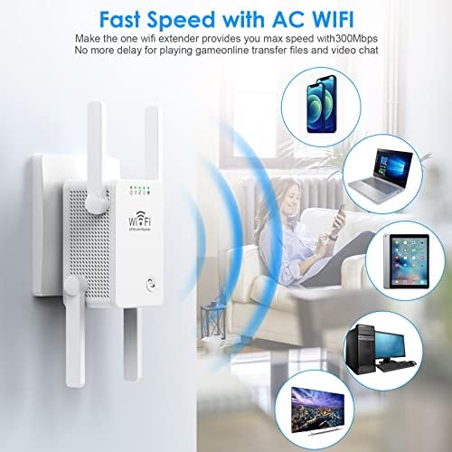 WiFi Extender, WiFi Booster, Wi -Fi Repeater, cobre até 8640 pés quadrados e 40 dispositivos, Booster da Internet -