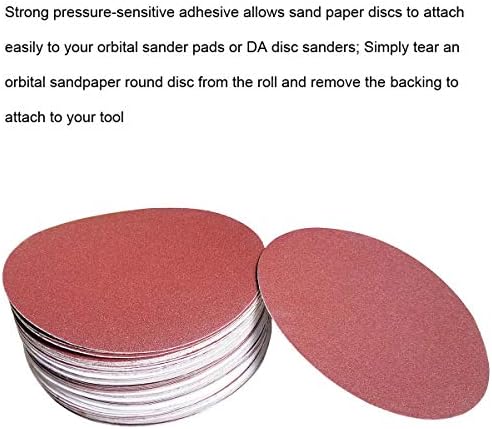 Sackorange 100 PCS 400 GRIT 6 polegadas PSA Oxide Landing Disc for Da Sanders - Lia de Lia Auto -Stick Discos de acabamento