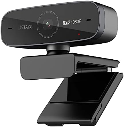 Webcam Jenaku AutoFocus 60FPS com microfone - câmera PC ajustável para streaming, videoclamenta e gravação Full HD Camera Plug e reprodução compatível com Windows/Android/Google/Mac