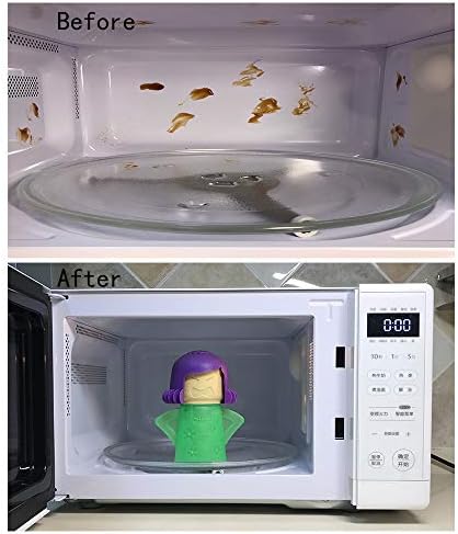 Aivwis Angry Mom Microwave Cleaner, Mad Mama Microwave Steam Feeth, Basta adicionar vinagre e água, limpa facilmente o Crud em minutos