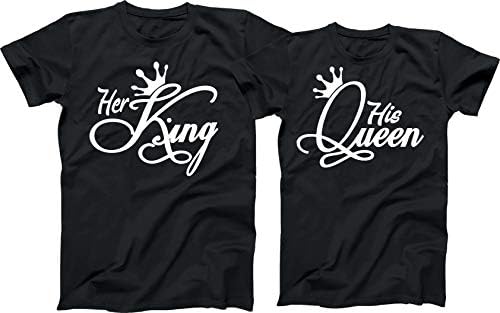 Seu rei, sua rainha, rei e rainha, casais, camisas combinando, camiseta de camiseta