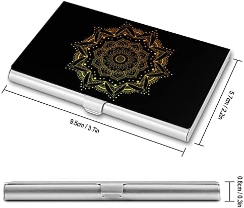 Flower Mandala Id Business Card Titular Silm Case Profissional Metal Nome Card Pocket Pocket