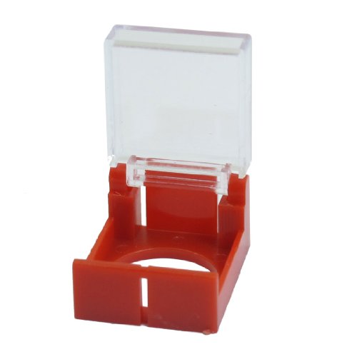 Guarda de proteção plástica uxcell para interruptor de botão redondo, 16 mm, vermelho