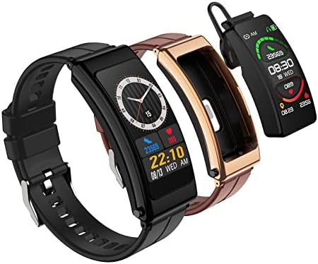 Byikun Smart Watch com fones de ouvido, 2 em 1 relógio de fitness com fones de ouvido sem fio, 1,14 polegada IPS Touch-Screen
