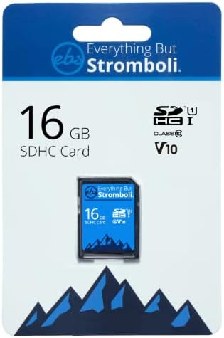 Tudo menos Stromboli 16GB SD CLASS CLASSE 10 UHS-1 U1 V10 Vídeo Vídeo C10 16G cartão de memória SDHC para câmera digital