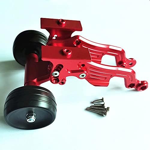 Montagem da asa traseira de alumínio e barra de rodas AJustable vermelha para Arrma 1/8 Talion AR320379 AR320366