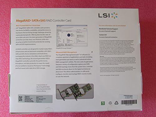 LSI Lógica LSI00333 MEGARAID SAS 9286CV-8E 8PORT 6GB S PCIE3.0 1 GB CARD