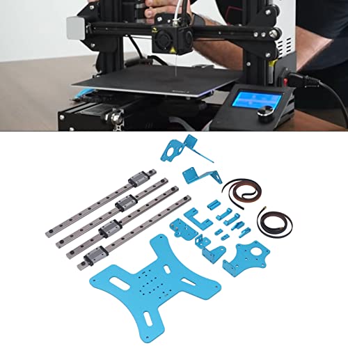 Kit de acessórios para atualização da impressora 3D, guias lineares de 300 mm para parafuso da correia de cronometragem de placa de alumínio Acessórios