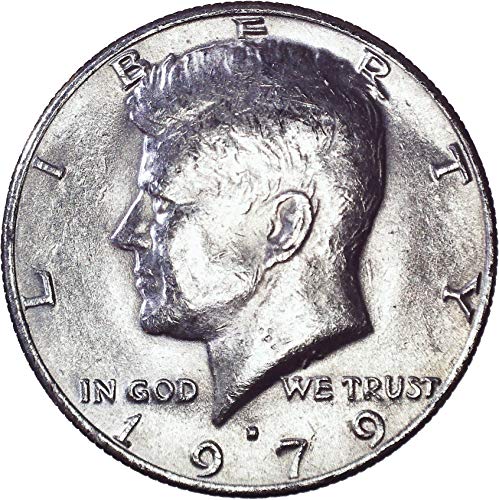 1979 D Kennedy Meio dólar 50c sobre não circulado
