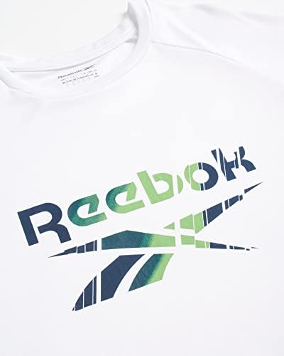 T-shirt ativa dos garotos da Reebok-camisa de performance seco de 2 pacote para meninos-tee de esportes atléticos infantis