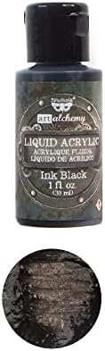 Marketing prima Finnabair Art Alquimia Líquida Acrílica Líquida 1 Fluid onça-tinta preta