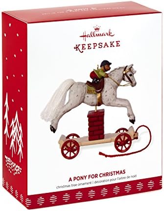 Hallmark 1595qx9315 Pony for Christmas 20 Jumping Horse Mummake Ornamentos de Natal