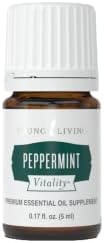 Óleo essencial de vitalidade de hortelã -pimenta por vida jovem - puro e peppermint óleo de pimenta para uso culinário - 5 ml de garrafa para aromaterapia e bebidas e alimentos de sabor