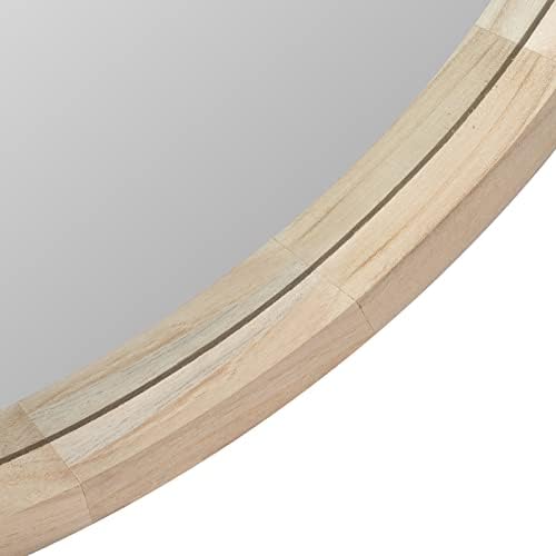 Lyyyxgyp Round Wood espelho de 30 polegadas espelho de parede espelho de madeira emoldurada espelho círculo para banheiro vaidade