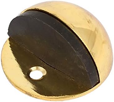 X-Dree 45mmx34mm Montado com o piso da porta redonda Tomada de tampão de tampão de tampão de ouro (45 mm x 34 mm em el piso, em forma de Tope de Puerta, Tapón, Tapón, Tono Dorado