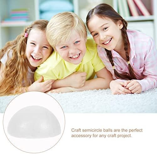 Besportble 100pcs 2 polegadas Bolas de espuma branca meio redonda meia esfera para artesanato DIY Projeto de casamento de