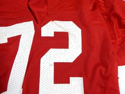 San Francisco 49ers #72 Jogo emitido Red Jersey 54 DP32789 - Jerseys usados ​​na NFL não assinada