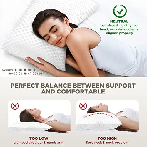 Almofado para dormir lateral de resfriamento Groye - travesseiros de pescoço para alívio da dor, travesseiros de