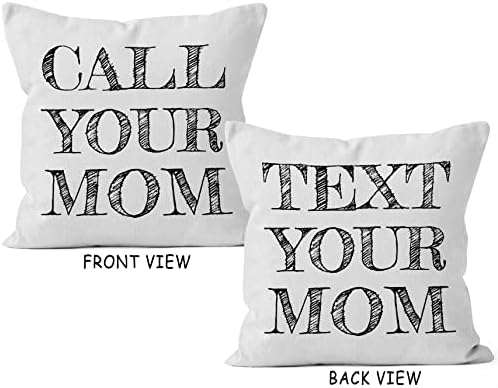 Hiwx Citação engraçada Call Texto de sua mãe Pounhoco decorativo Tampa de travesseiro, presentes de graduação para sofá quarto