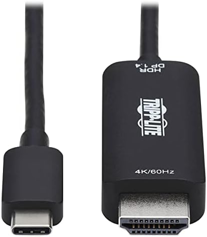 Tripp Lite USB-C para cabo adaptador HDMI, 4K 60 Hz USB C e Thunderbolt 3 para adaptador de cabo HDMI, HDR, HDCP 2.2, DP 1.4