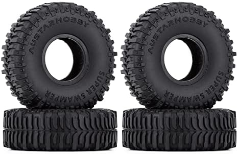 Lesão RC 1.0 Micro Crawler pneus 1/24 pneu de lama para 1/18 trx4m scx24 bronco gladiator C10 jlu deadbolt b17 axial 1/24 pneus de rastreador