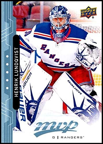 2018-19 Upper Deck MVP Hockey Factory Set Blue #218 Henrik Lundqvist New York Rangers NHL UD Cartão de negociação