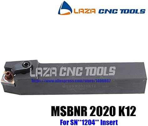 Fincos msbnr2020k12 msbnl2020k12 suporte de ferramenta de torneamento externo indexível, cortador de torno, ferramenta de corte CNC 75D para inserções SNMG1204 -