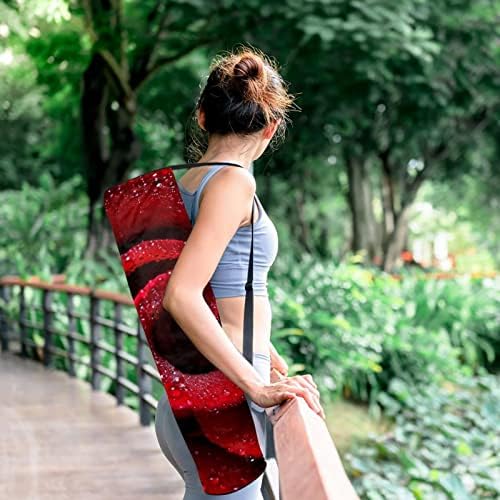Ratgdn Yoga Mat Bag, Rosas de jardim Exercício de ioga transportadora