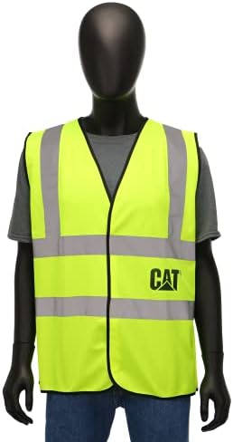 CAT® CAT019501X Colete de segurança altamente visível-colete de trânsito fluorescente, x-grande, respirável e leve com