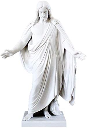 Um momento no tempo S4 Christus estátua 10 White Cultured Marble Handmade LDS CTR CTR