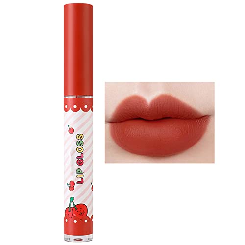 Puxa de lixo cosméticos Dumplings de esmalte lábio não gota cor de coloração copa vermelha à prova d'água vermelha Lip Lip Lip