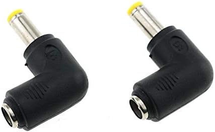 Encontrendo o ângulo reto do ângulo reto 2pcs ângulo de 90 graus de 5,5x2.1mm conector feminino a 5,5x2.5mm Adaptador