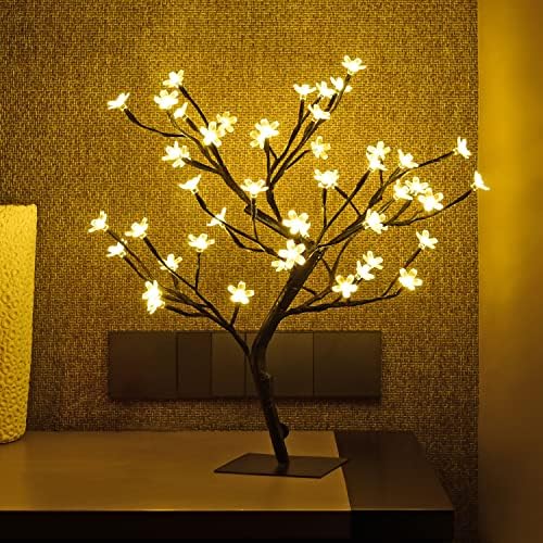 LightShare de cor de cerejeira de 18 polegadas Bronsai Tree, 48 luzes LED, adaptador listado de 24V UL