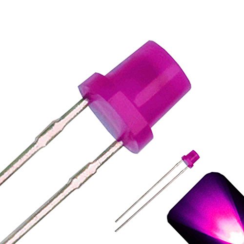 3mm difusos lisos lisos difusos LED rosa de grande angular - grande angular