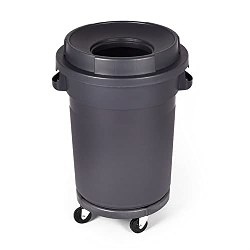 Lixo lata de lixo com tampa, lixeiras de reciclagem de plástico espessadas, 21.1/37,1 galões de grande capacidade de lixo comercial para lixo de lixo interior para uso externo e público