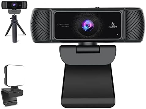 Kits de webcam de foco automático Nexigo 1080p, câmera da web USB N680 FHD com controle de software e cobertura de privacidade,
